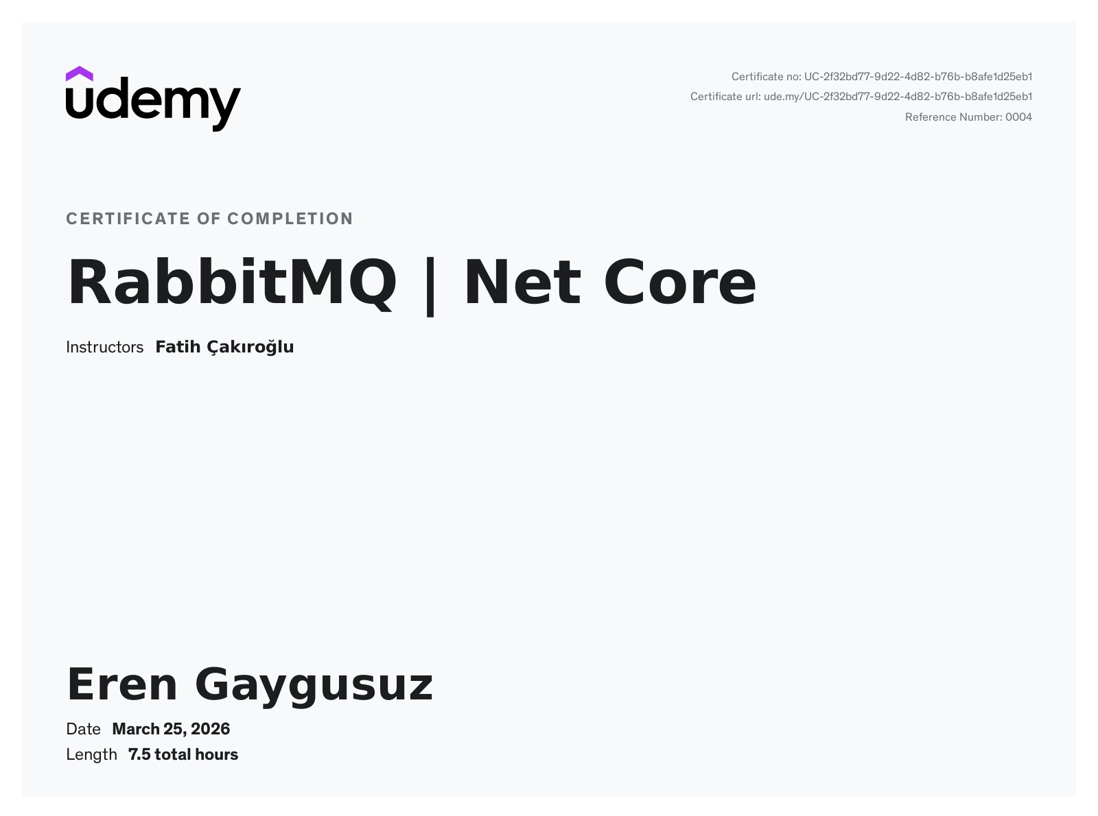 RabbitMQ | Net Core certificate