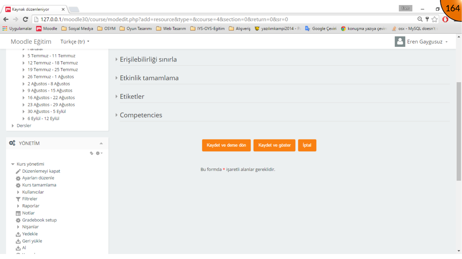 Moodle File resource display options