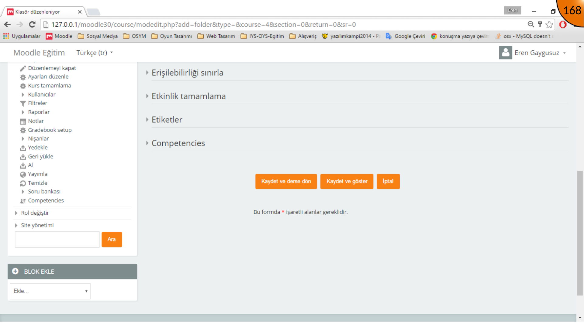 Uploading files to a Moodle Folder resource