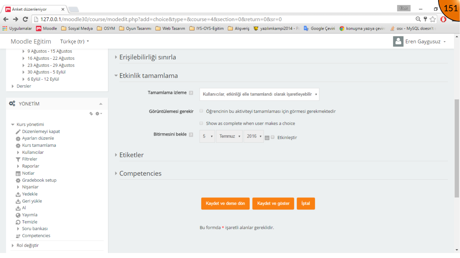 Saving the Moodle Choice activity