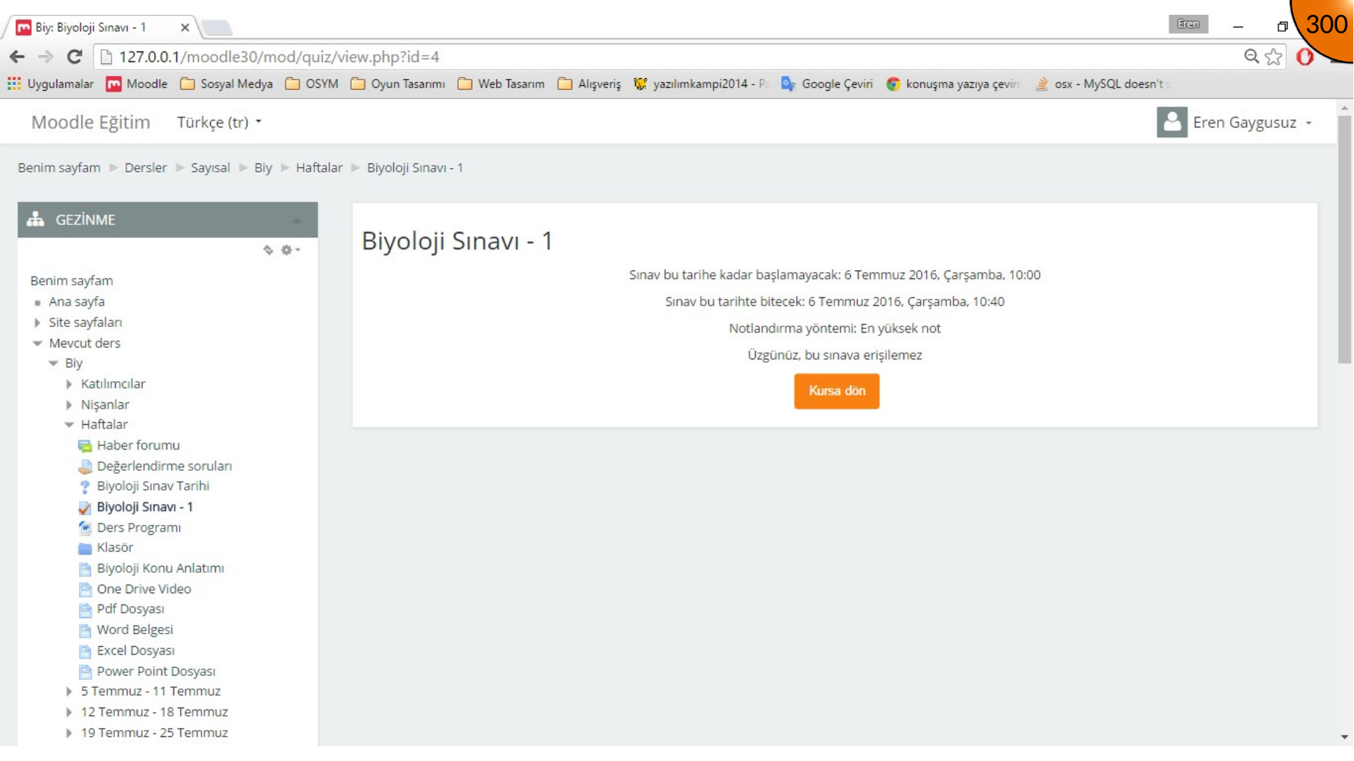 Moodle quiz unavailable before time zone configuration