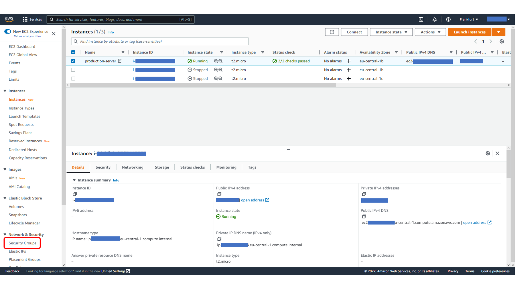 Opening security group creation for the load balancer