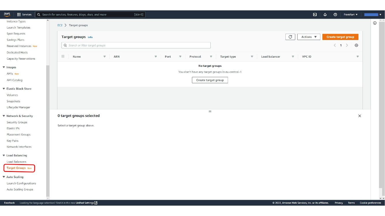 Choosing instances as the target type
