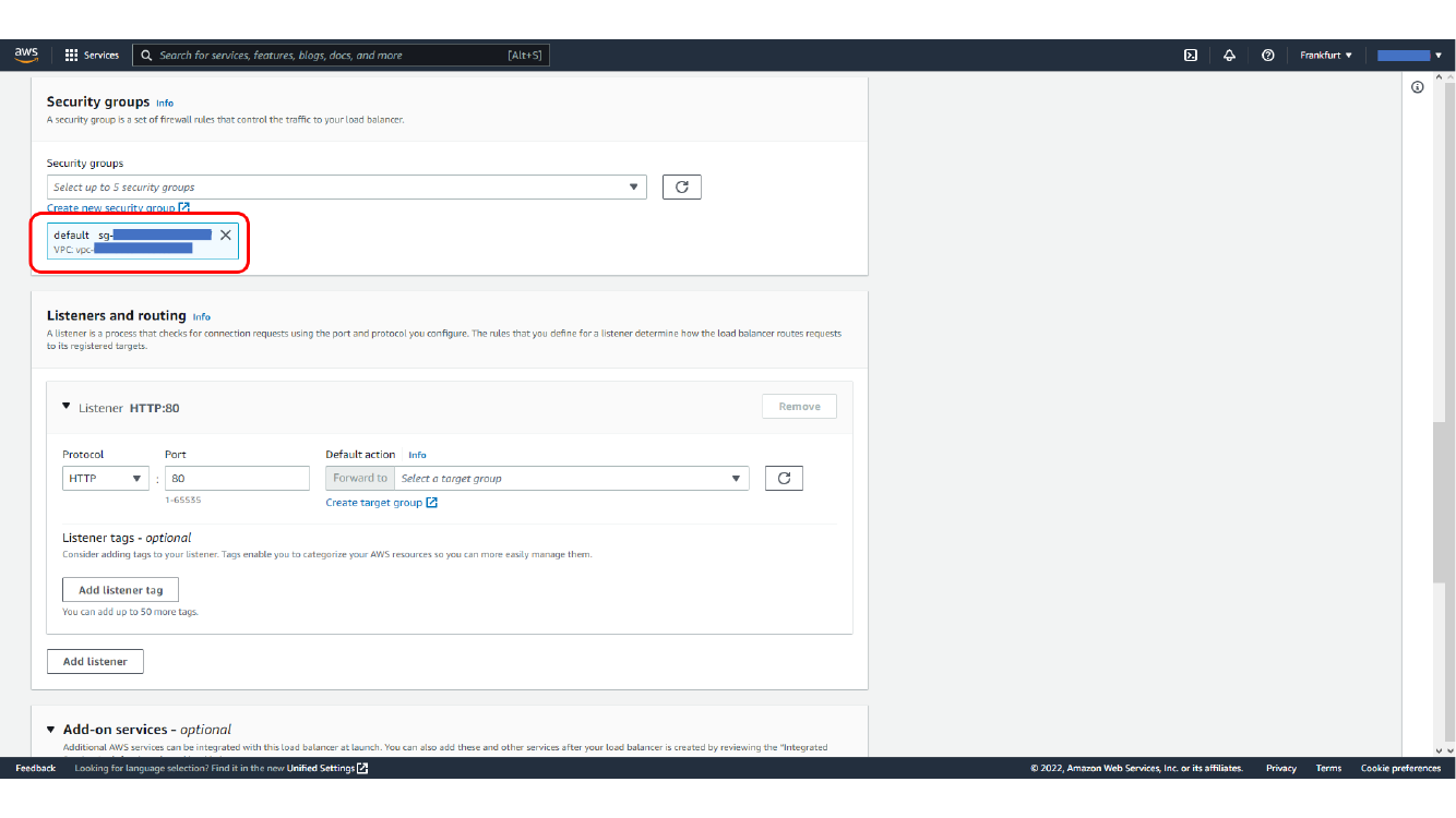 Selecting the target group for load balancer routing
