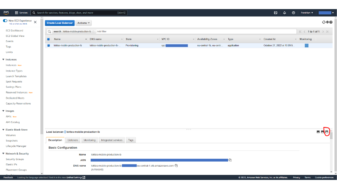 Checking target group health behind the load balancer