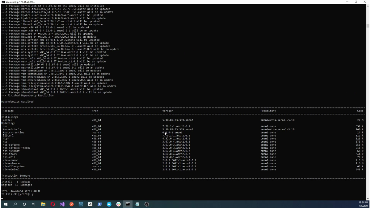 Preparing Docker installation packages on EC2