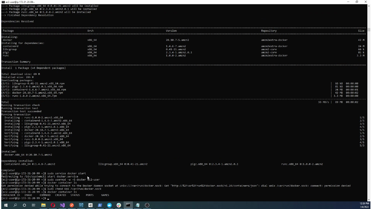 Running additional Docker checks on EC2