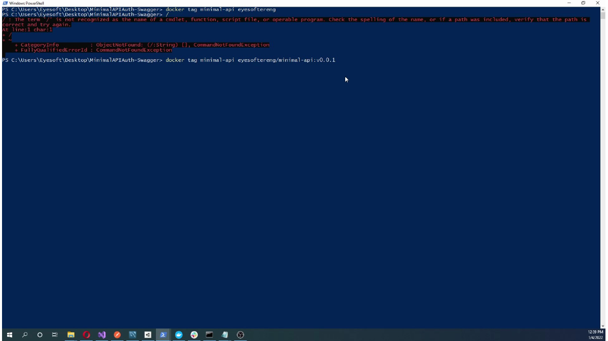 Building the ASP.NET Core Web API Docker image locally