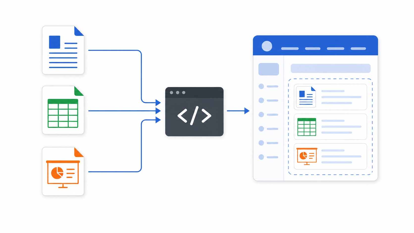 Office documents flowing through embed code into a Moodle page
