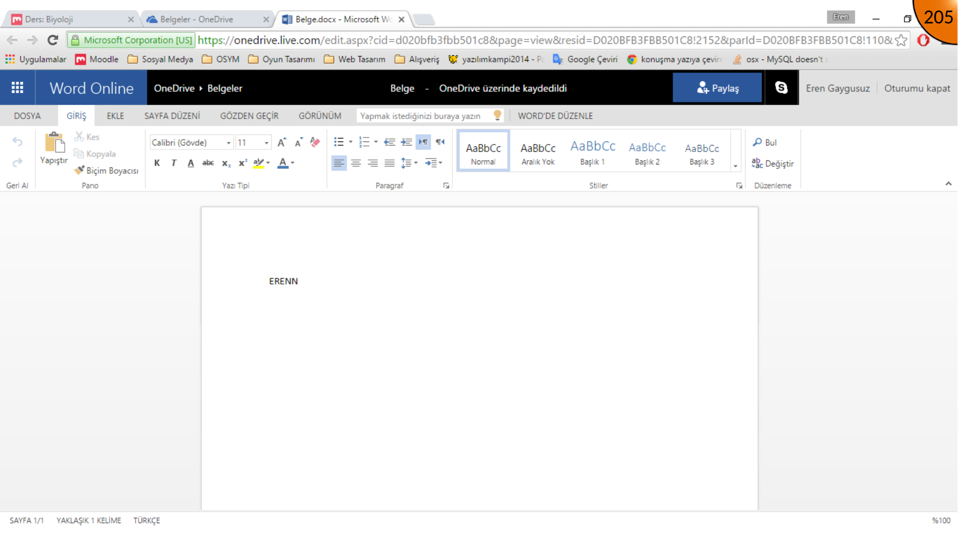 Opening a Word document in OneDrive