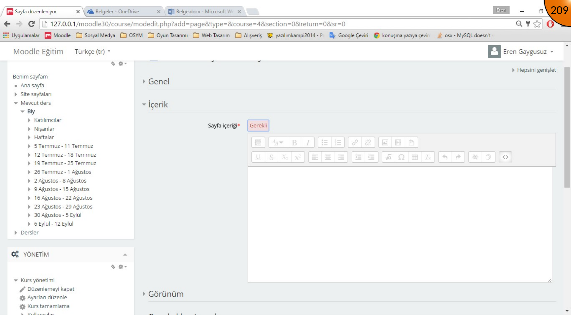 Creating Moodle Page resource for Word document
