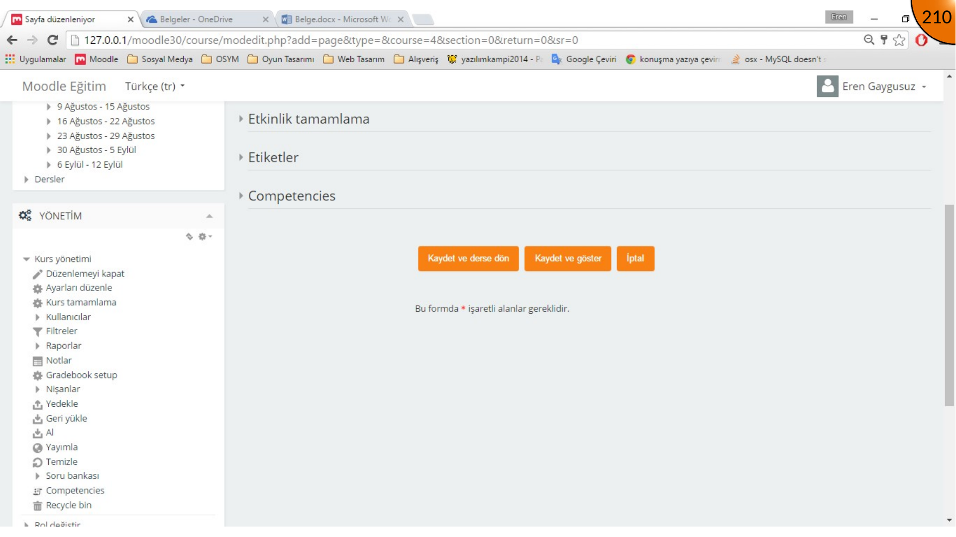 Pasting Word embed code into Moodle