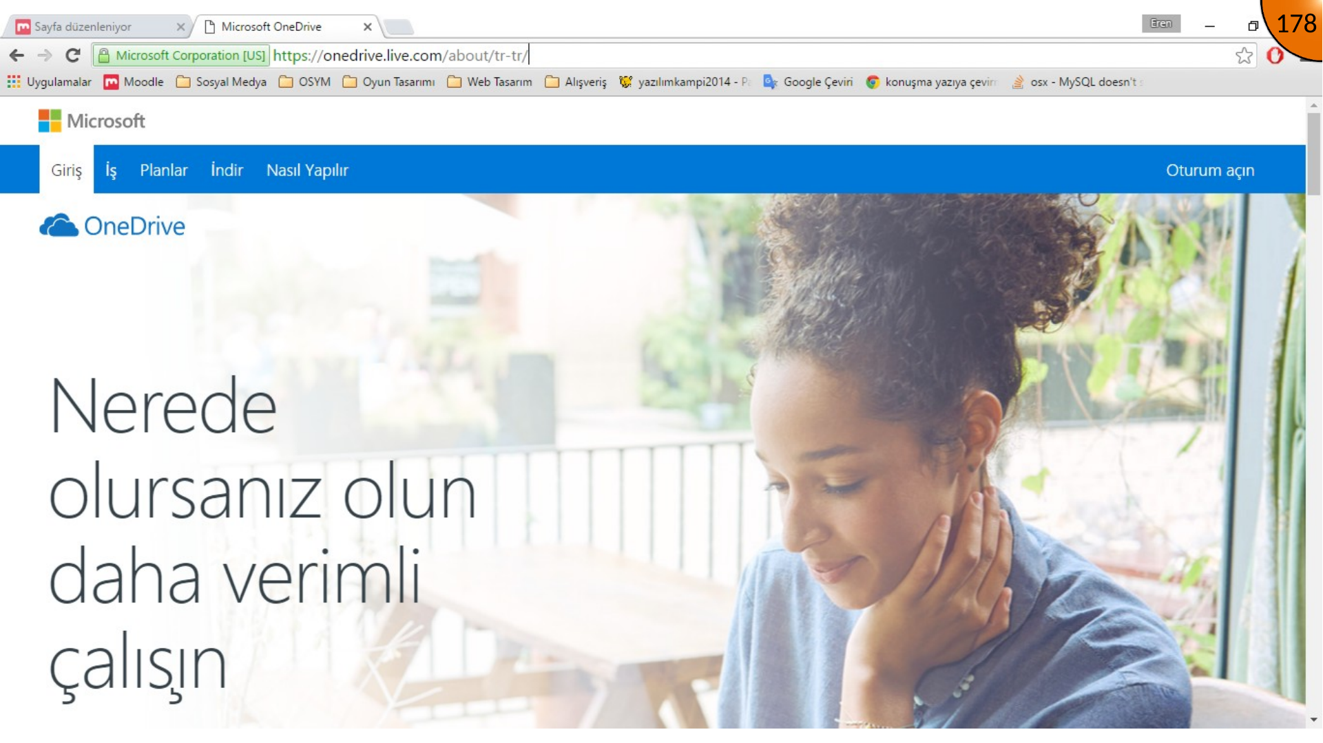 Opening OneDrive for video upload