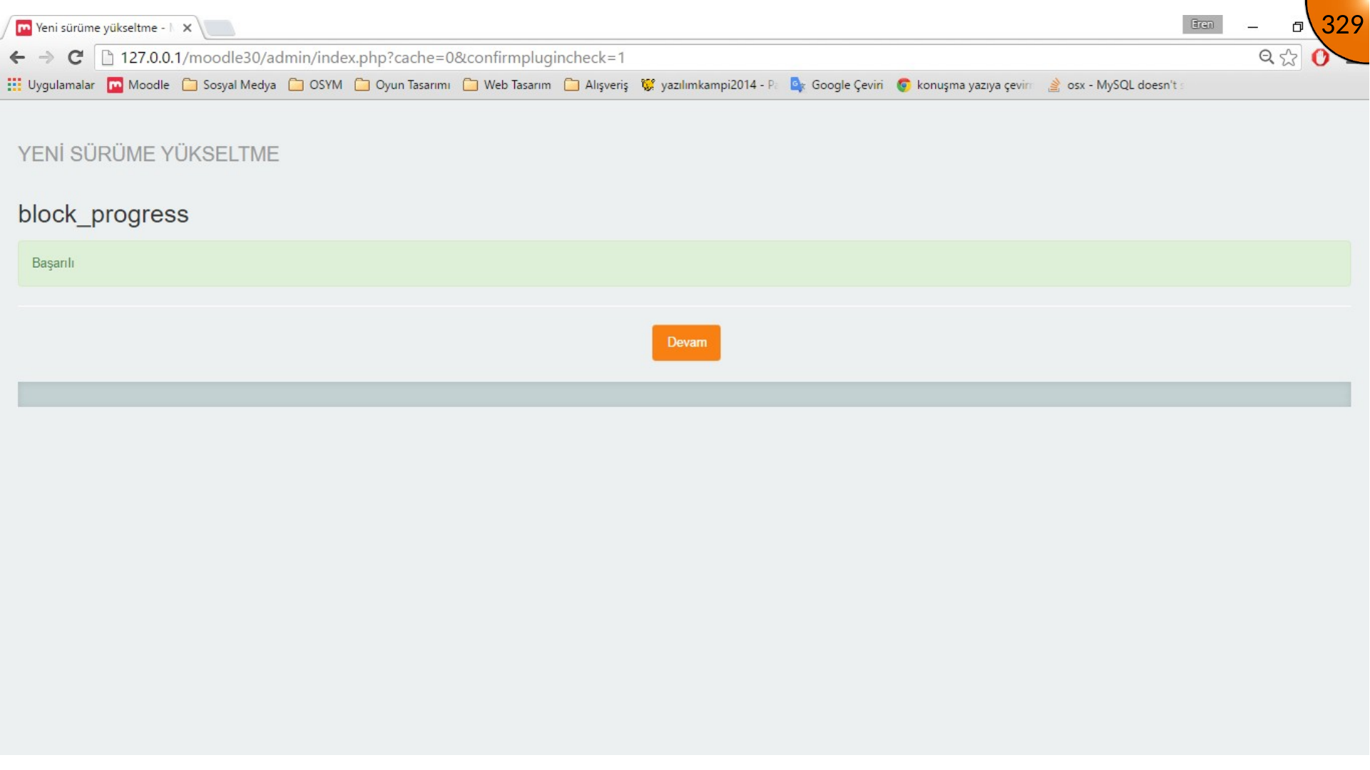 Continuing Moodle plugin upgrade