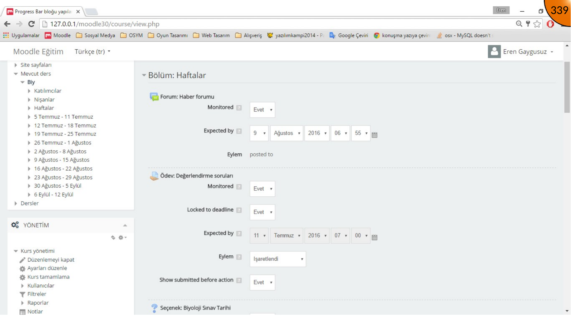 Configuring Progress Bar title and icon option