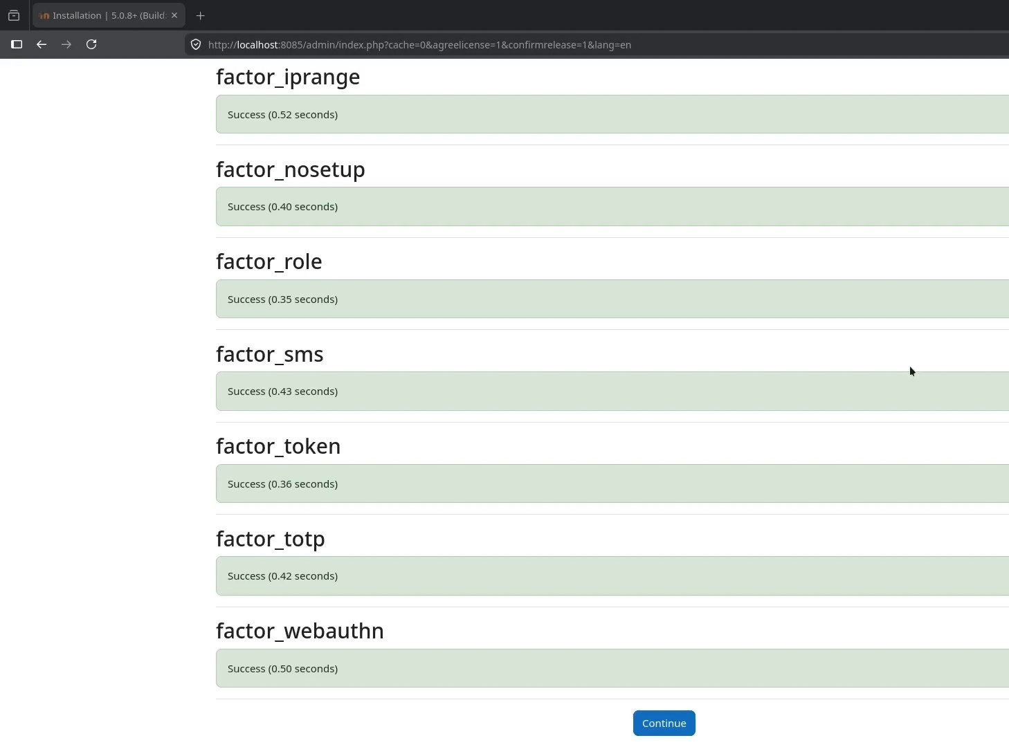 Moodle plugin installation completed successfully