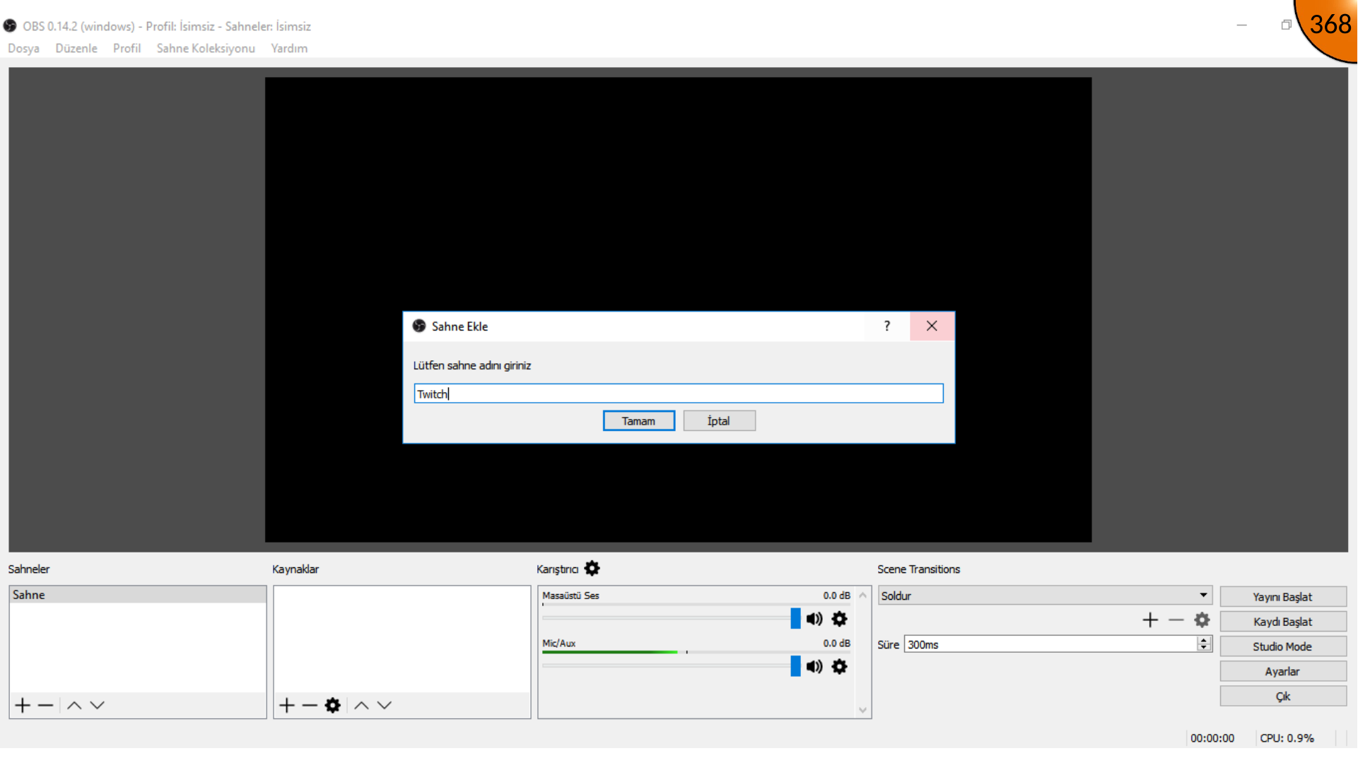 Naming OBS scene
