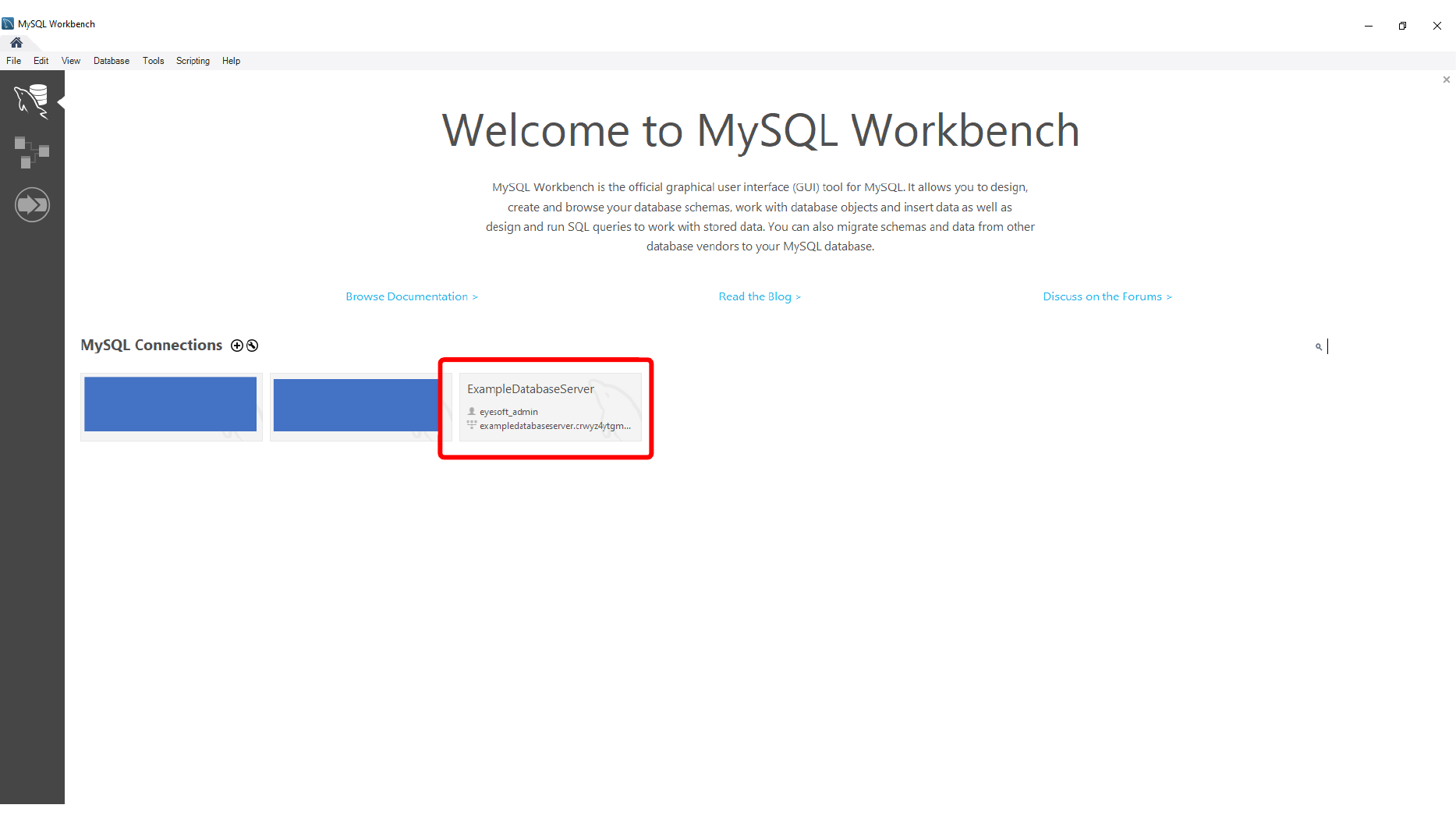 Creating a new Library schema in MySQL Workbench