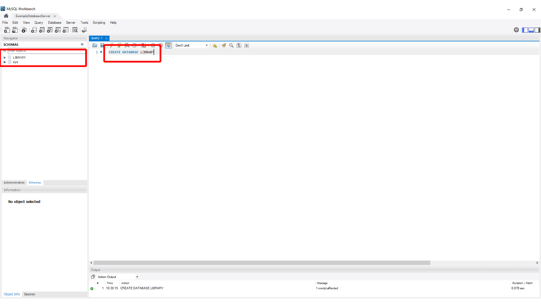 Applying schema creation in MySQL Workbench