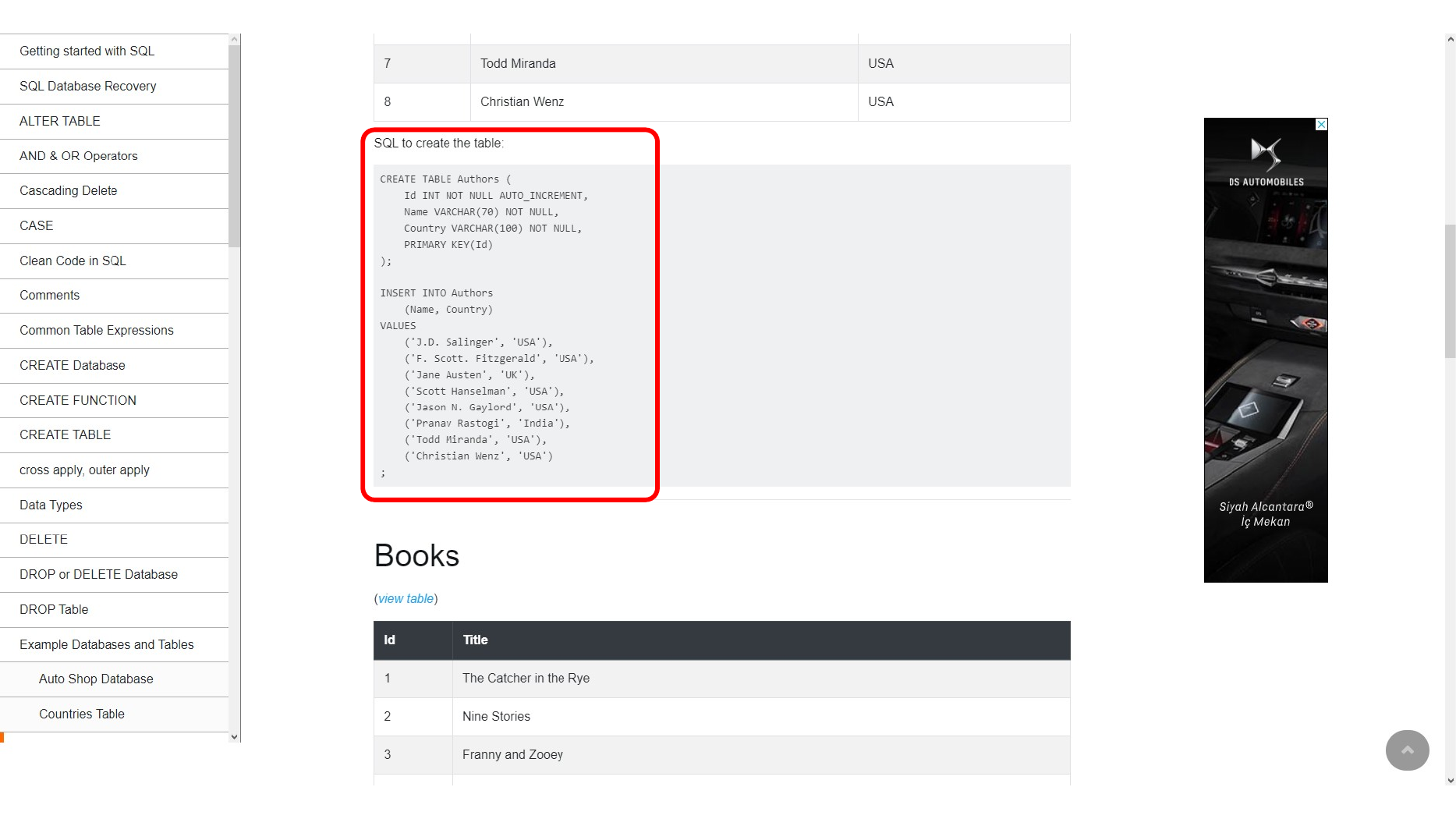 Creating another Library table