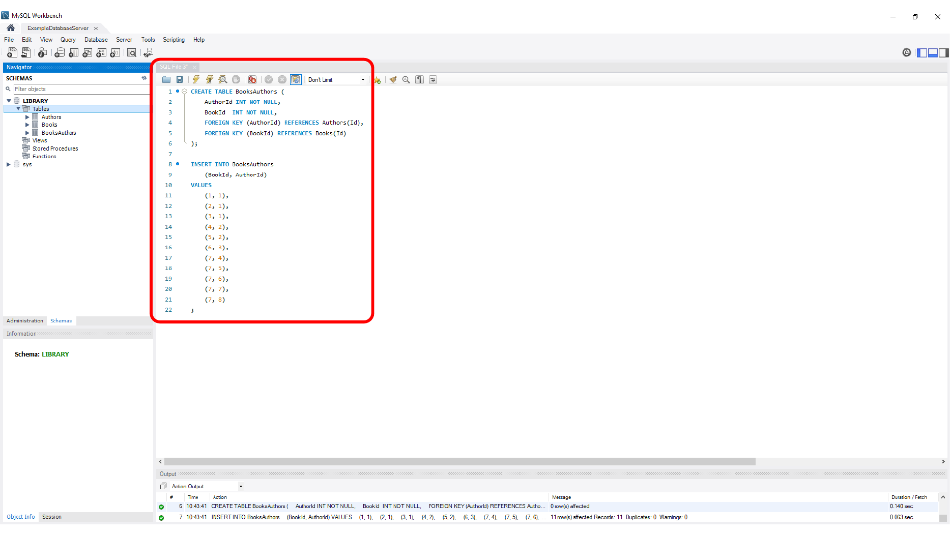 Running a select query in MySQL Workbench