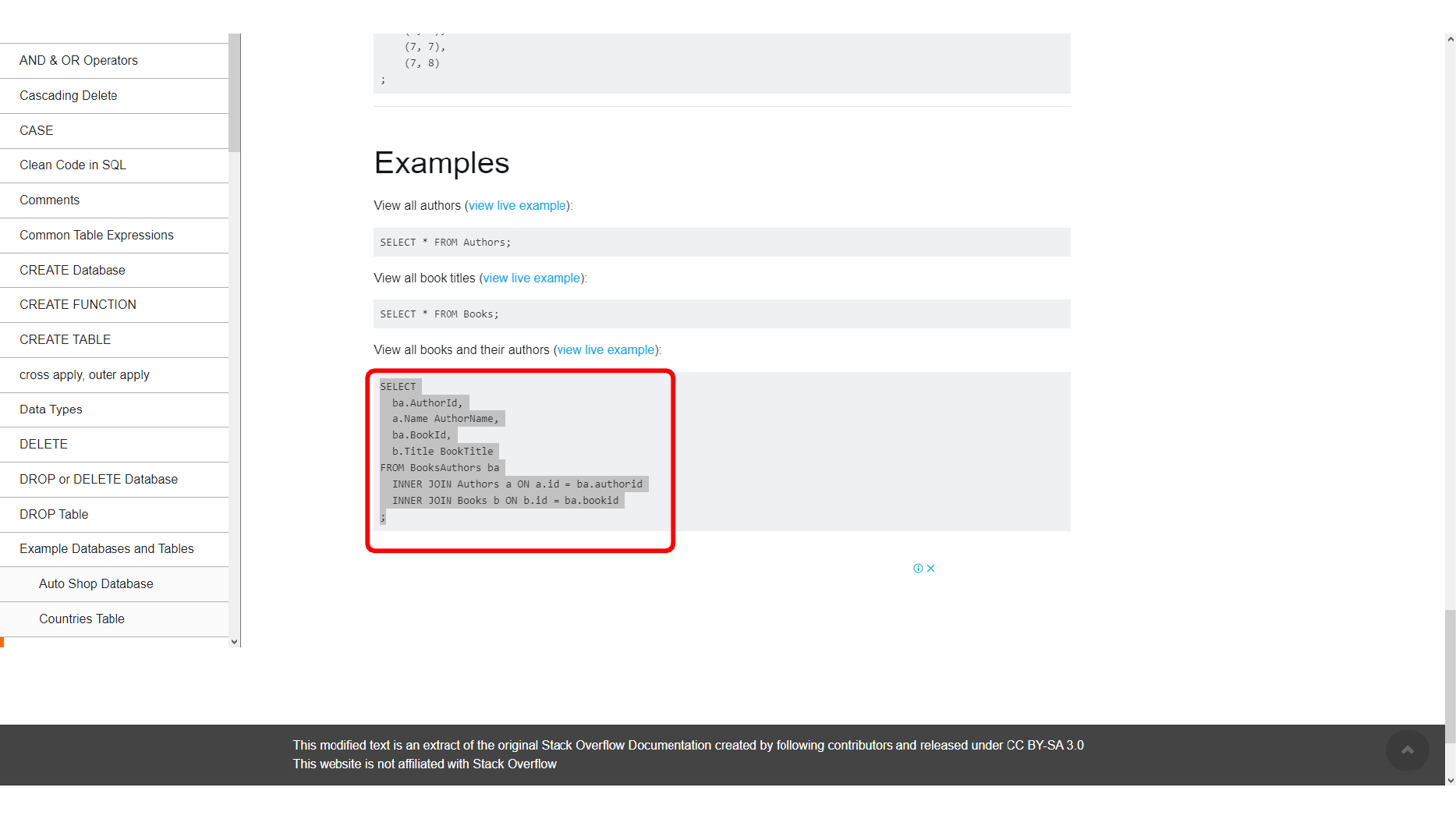 Running a join query for the Library database