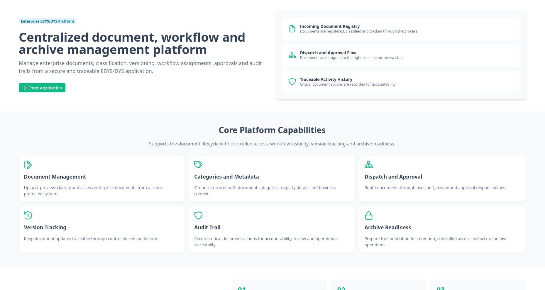 EBYS/DYS Platform project preview 2