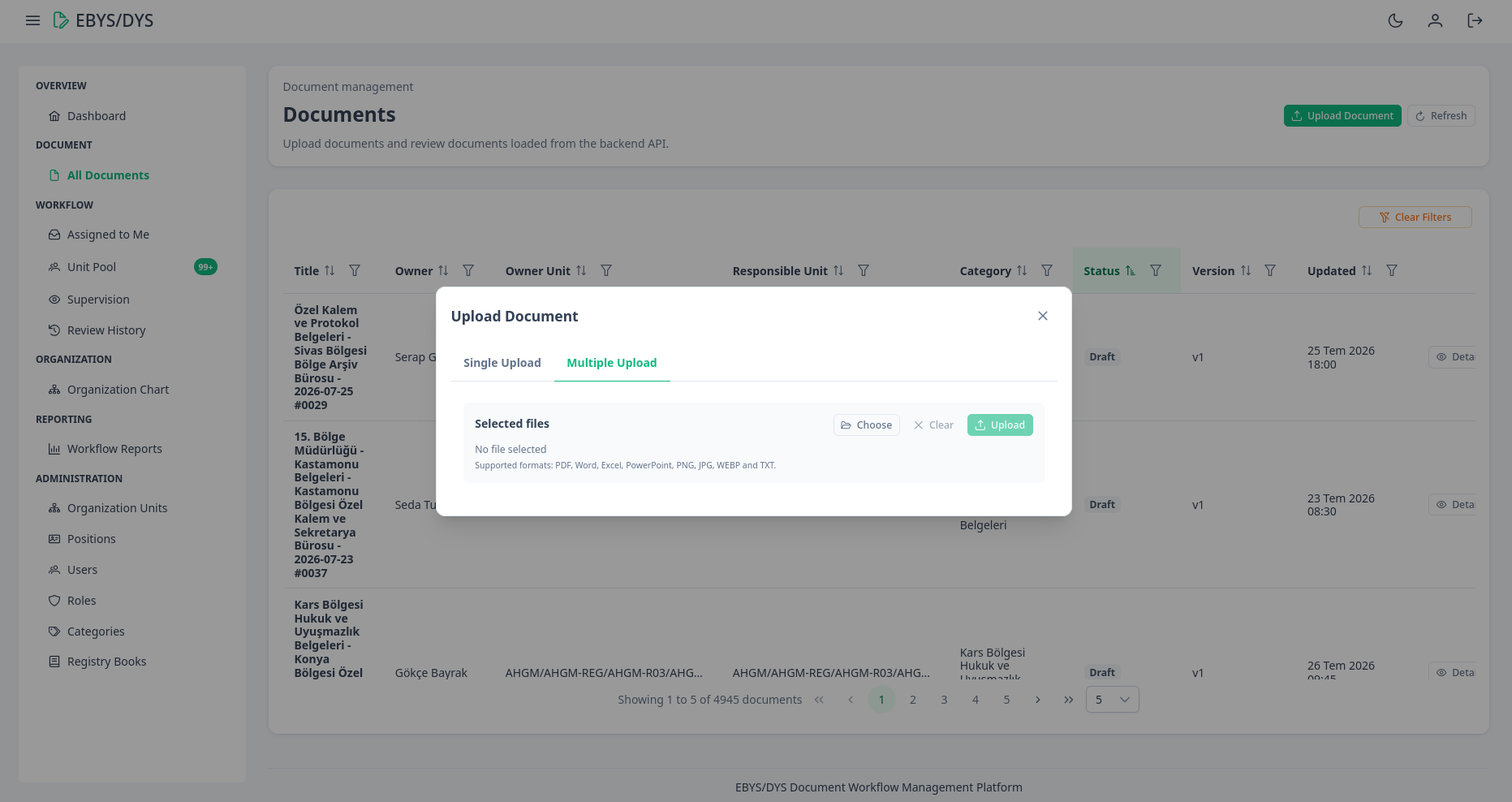 EBYS/DYS Platform project preview 5