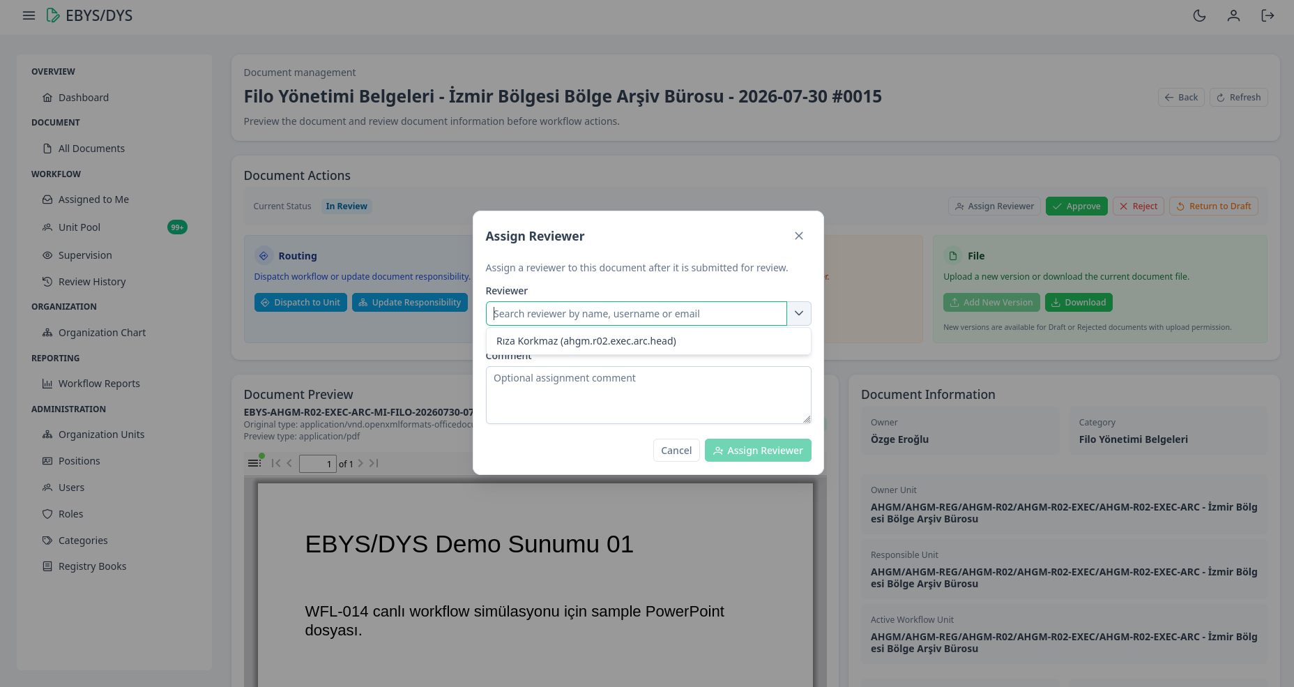 EBYS/DYS Platform project preview 8