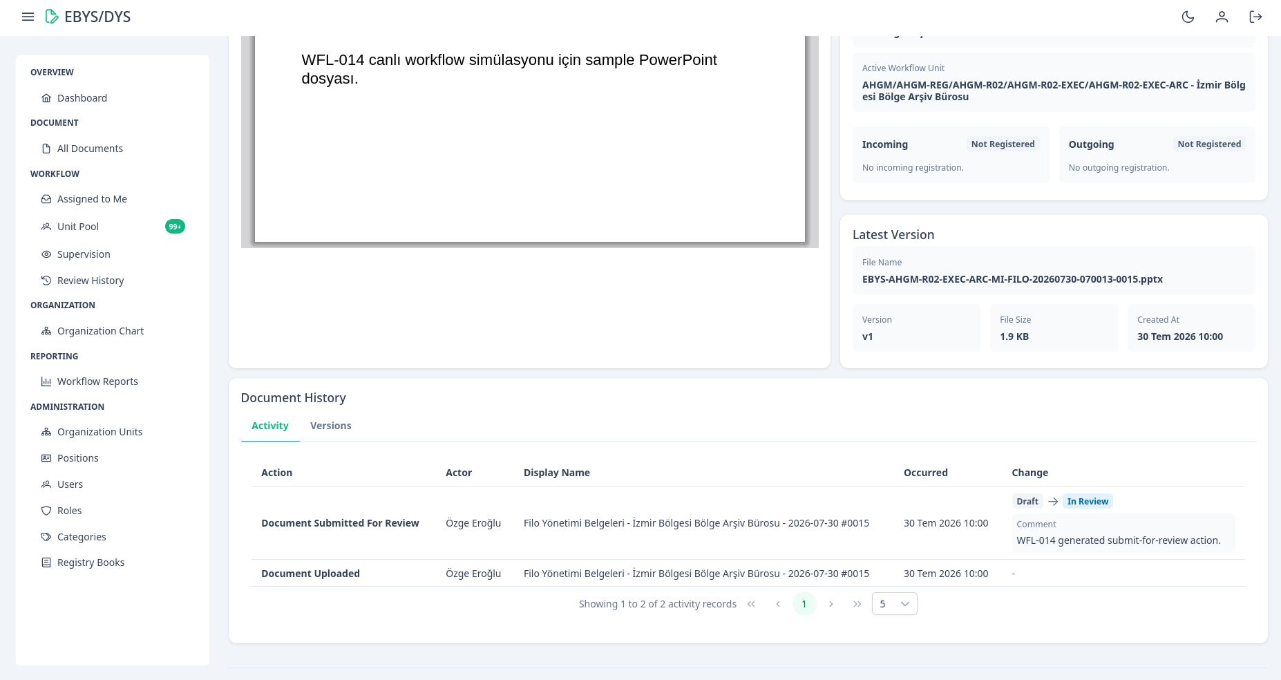 EBYS/DYS Platform project preview 11