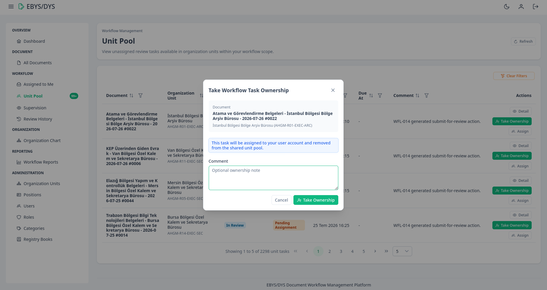EBYS/DYS Platform project preview 13