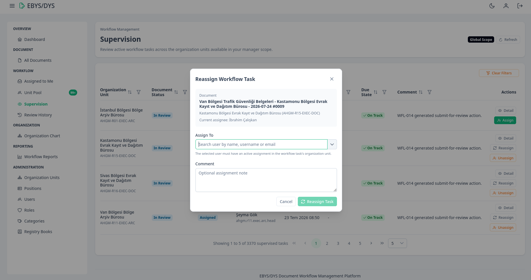 EBYS/DYS Platform project preview 15