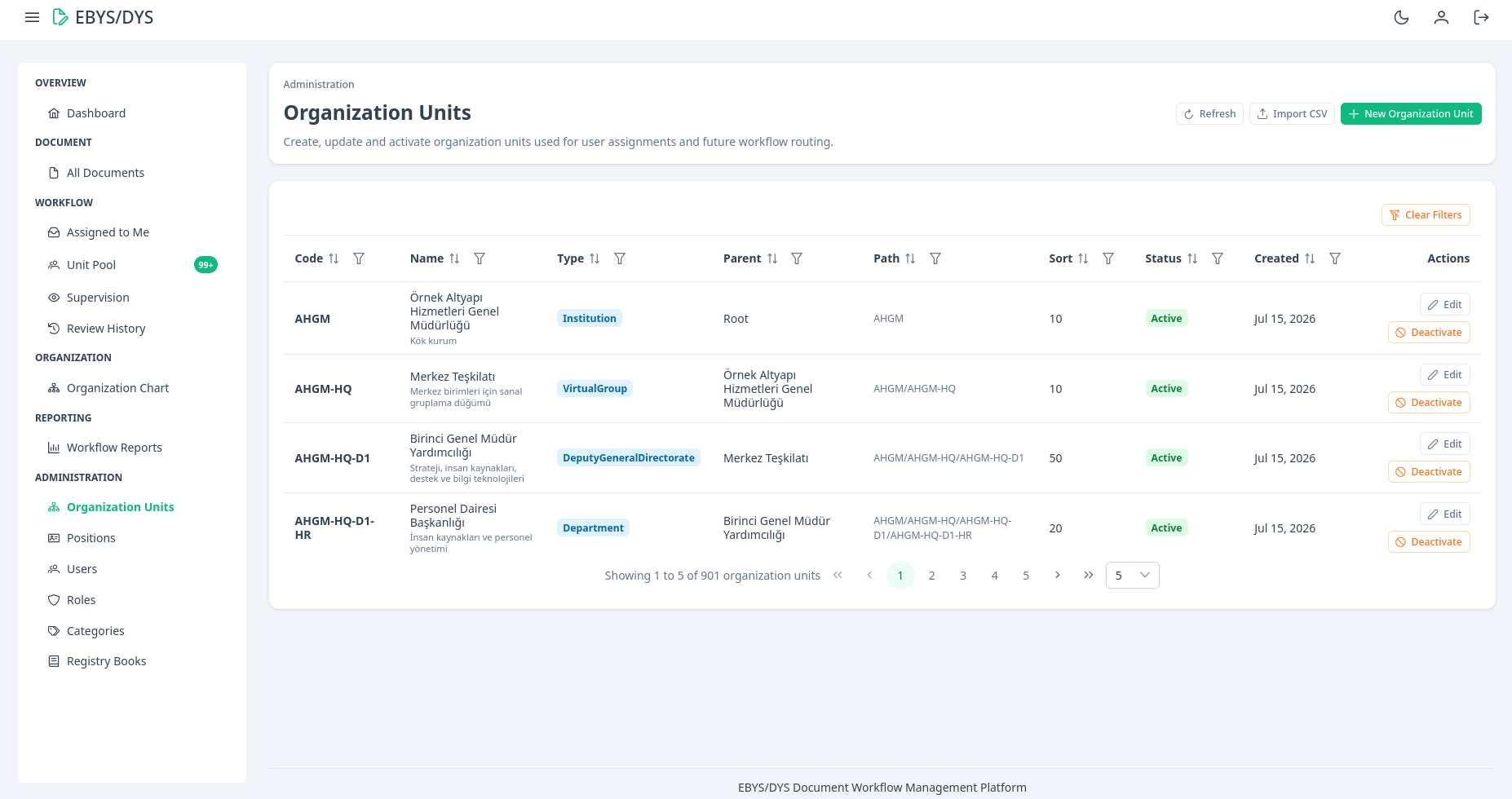EBYS/DYS Platform project preview 18