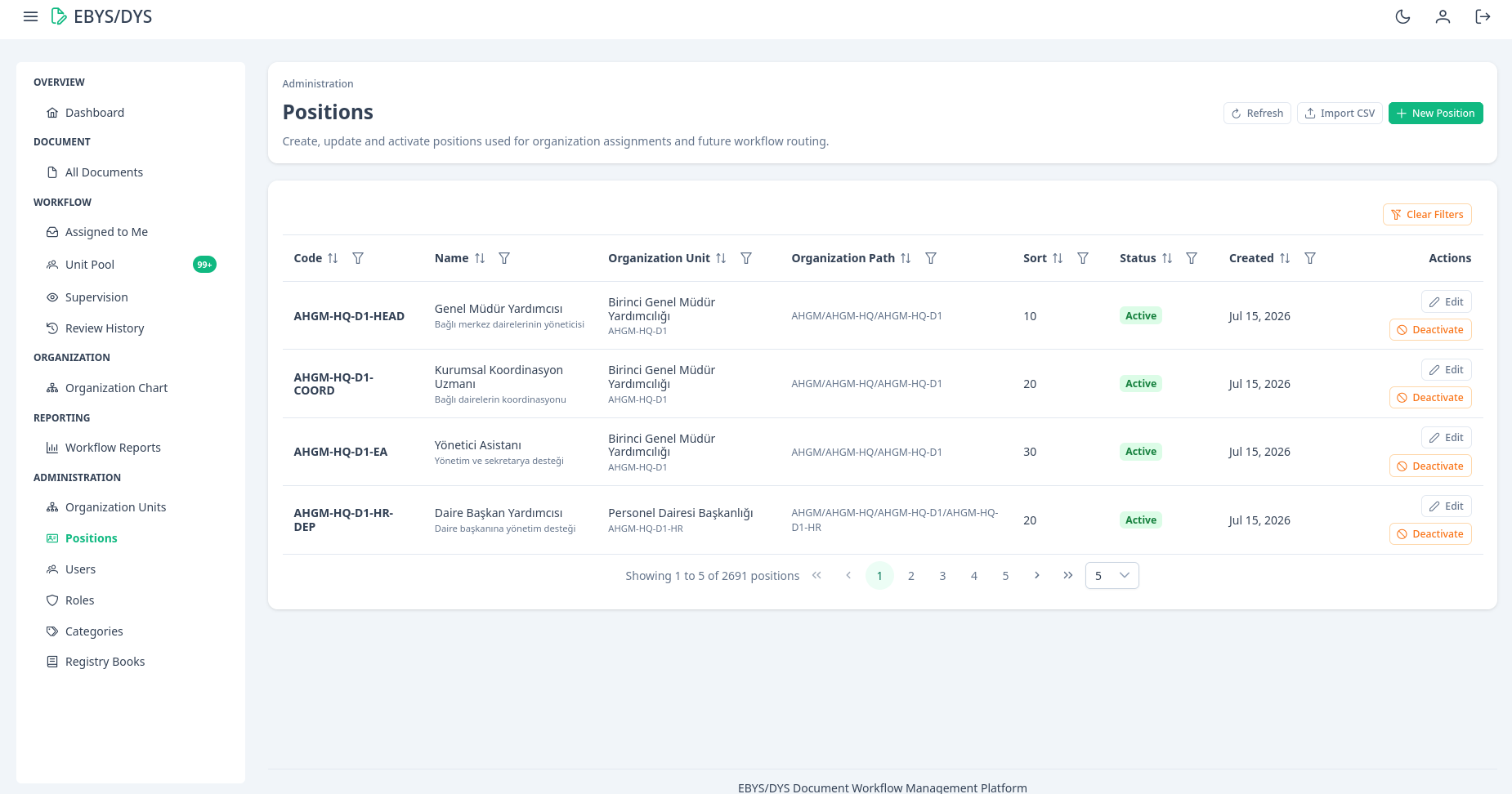 EBYS/DYS Platform project preview 19