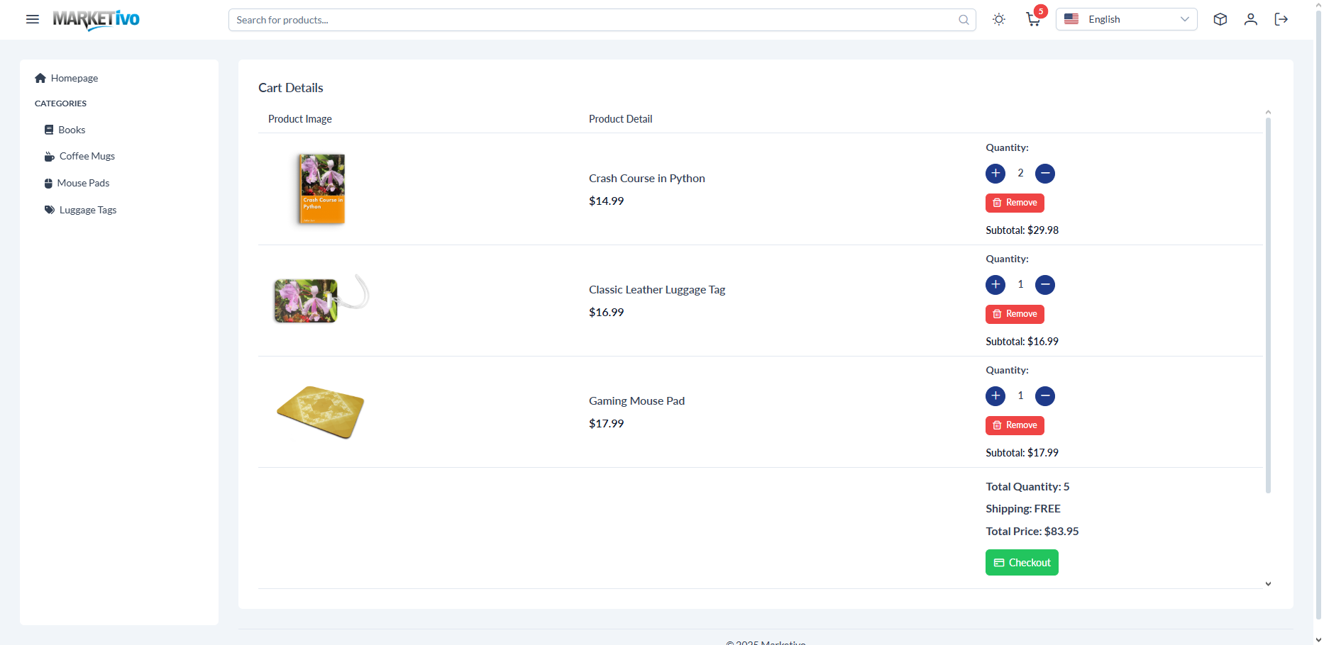 Marketivo project preview 6